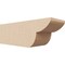 Ekena Millwork 4in. W x 4in. H x 12in. L Crestline Woodgrain TimberThane Rafter Tail, Primed Tan RFTUR04X04X12CRERCPR - alternate 1